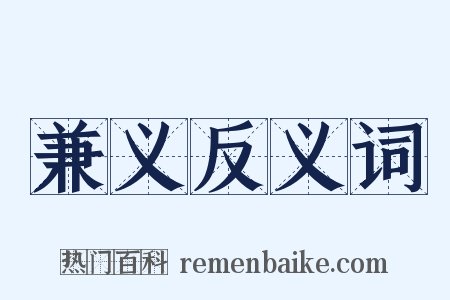 兼义反义词是什么意思的图片